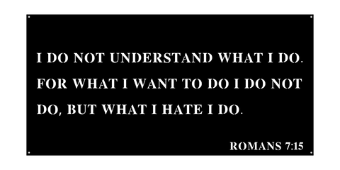 Romans 7:15/14inch/black