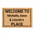 "Welcome to" Welcome mat