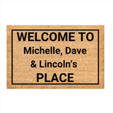 "Welcome to" Welcome mat