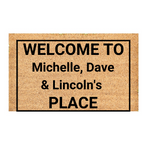 "Welcome to" Welcome mat