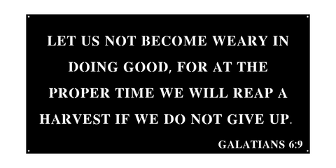 Galatians 6:9/36inch/black