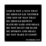 Numbers 23:19/18inch/black