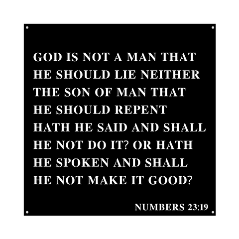 Numbers 23:19/18inch/black