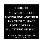 1 peter 4:8/24inch/black