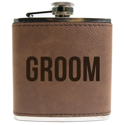 Leather Flask Engraved