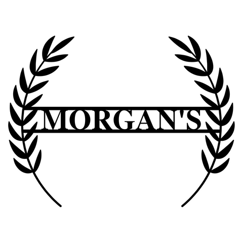 MORGAN'S HALF WREATH/12 INCH/BLACK