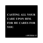 1 peter 5:7/18inch/black